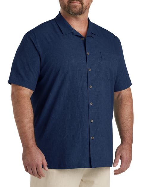 Big 
Tall Solid Camp Shirt
