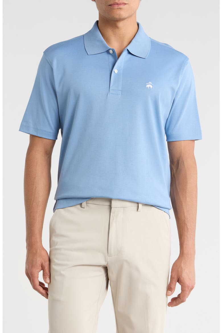 Interlock Cotton Polo, Main, color, ASHLEIGH BLUE