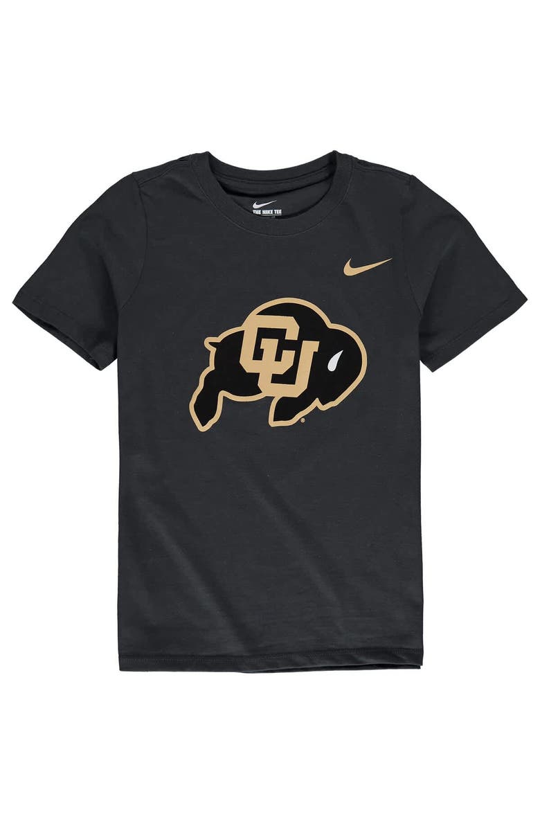 Nike Youth Nike Anthracite Colorado Buffaloes Cotton Logo T-Shirt, Main, color, 