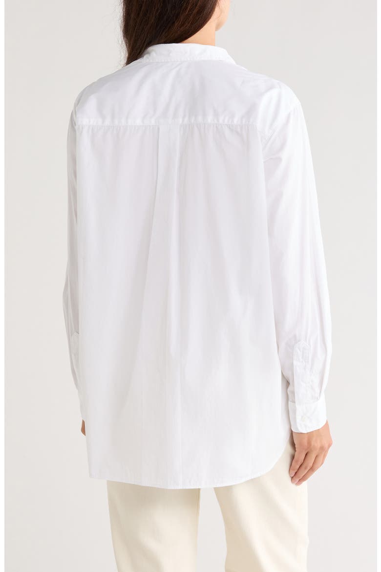 Boyfriend Button-Up Shirt, Alternate, color, WHITE/ SOLID RED HEART
