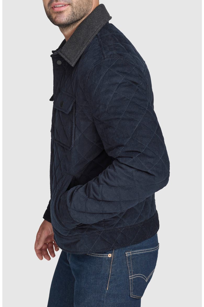 Quilted Shirt Jacket, Alternate, color, NAVY