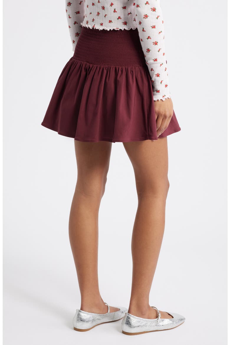 Cinched Miniskirt, Alternate, color, BURGUNDY TANNIN