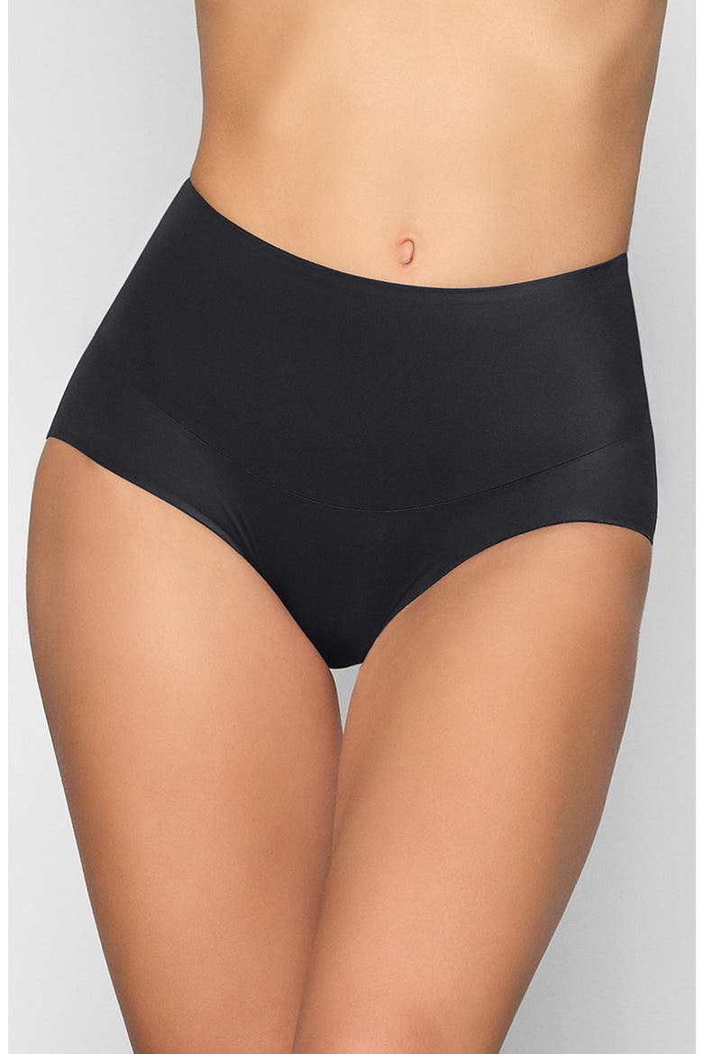 Smoothing Intimates High Waist Briefs, Main, color, ONYX