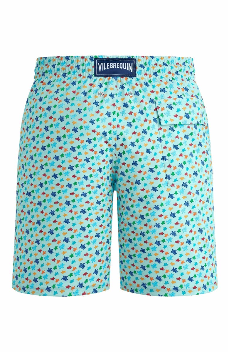 Vilebrequin Men's Micro Ronde Des Tortues Rainbow Long Stretch Swim Shorts, Alternate, color, 