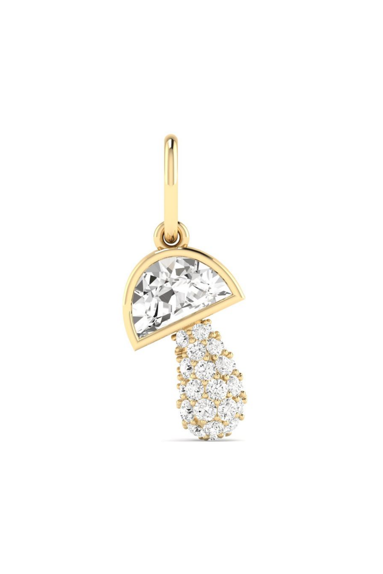 Mushroom Lab Diamond Charm Pendant in 14K, Main, color, Yellow Gold