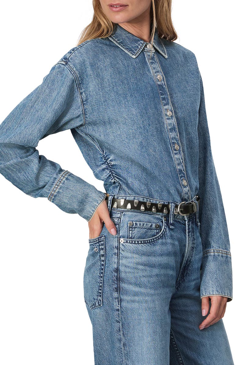 rag & bone Leah Ultra Featherweight Denim Button-Up Shirt, Alternate, color, Liliana