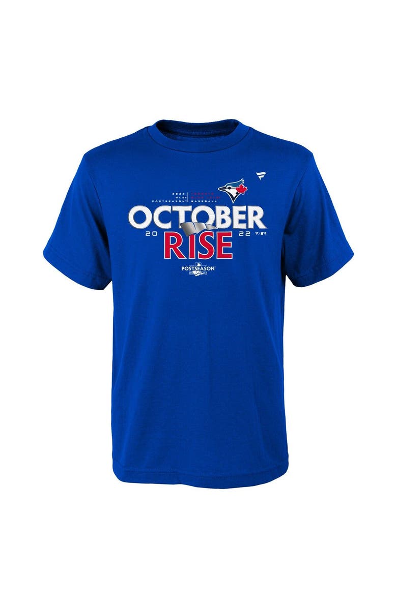 FANATICS Youth Fanatics Branded Royal Toronto Blue Jays 2022 Postseason Locker Room T-Shirt, Alternate, color, 