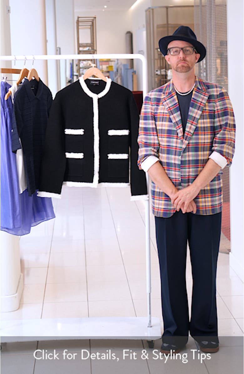 Oversize Fringe Trim Jacket, sales video thumbnail