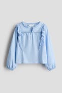 H&M Ruffle-trimmed cotton blouse