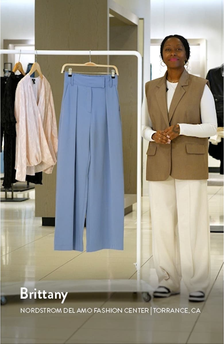 Pleat Front Wide Leg Trousers, sales video thumbnail