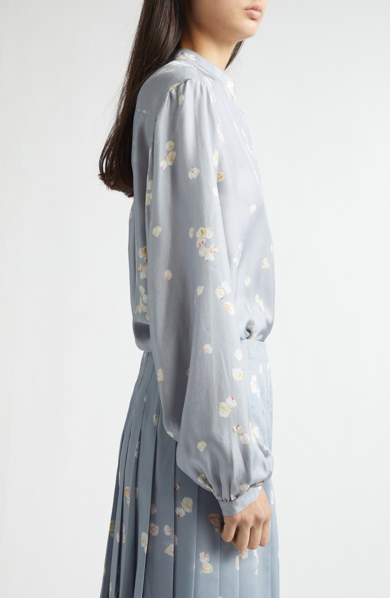 Altuzarra Magee Silk Shirt, Alternate, color, 416067 Storm Allover Petals