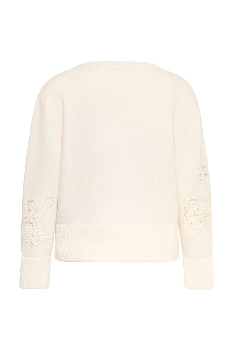 Cotton Pullover With Embroidery, Alternate, color, White