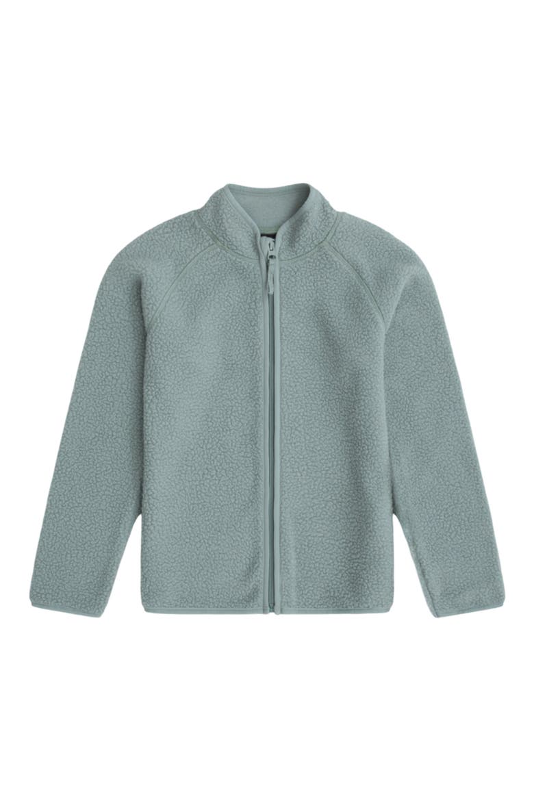 Childrens/Kids Borg Raglan Full Zip Fleece Jacket, Main, color, Pale Blue