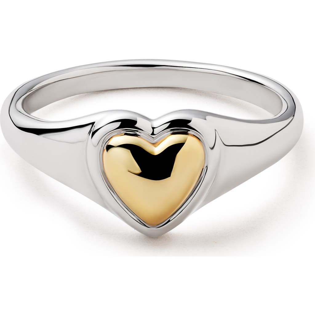 Ana Luisa Elysia Heart Ring In Metallic
