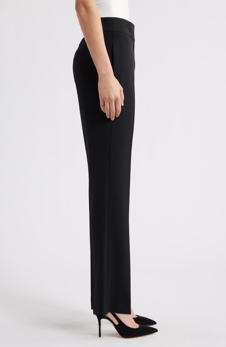 KASPER Flat Front Slim Pants, Alternate, color, Black