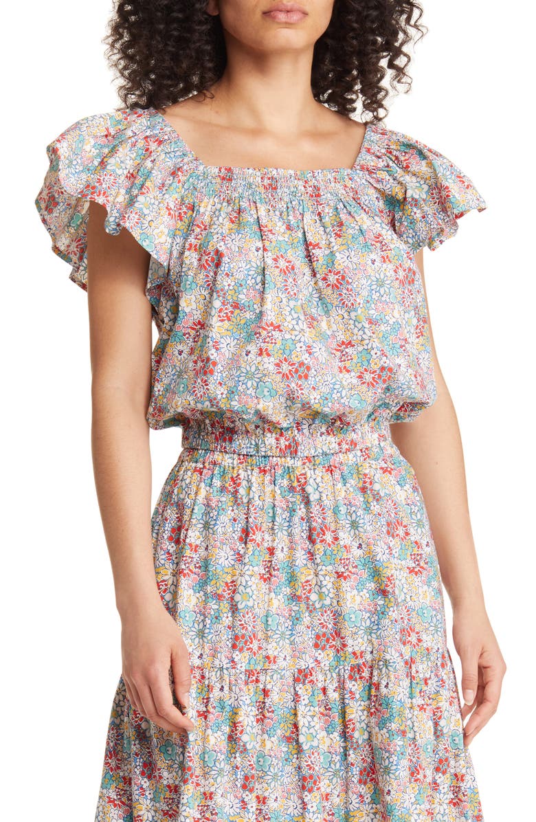 Nordstrom Matching Family Moments Floral Cotton Top, Main, color, 