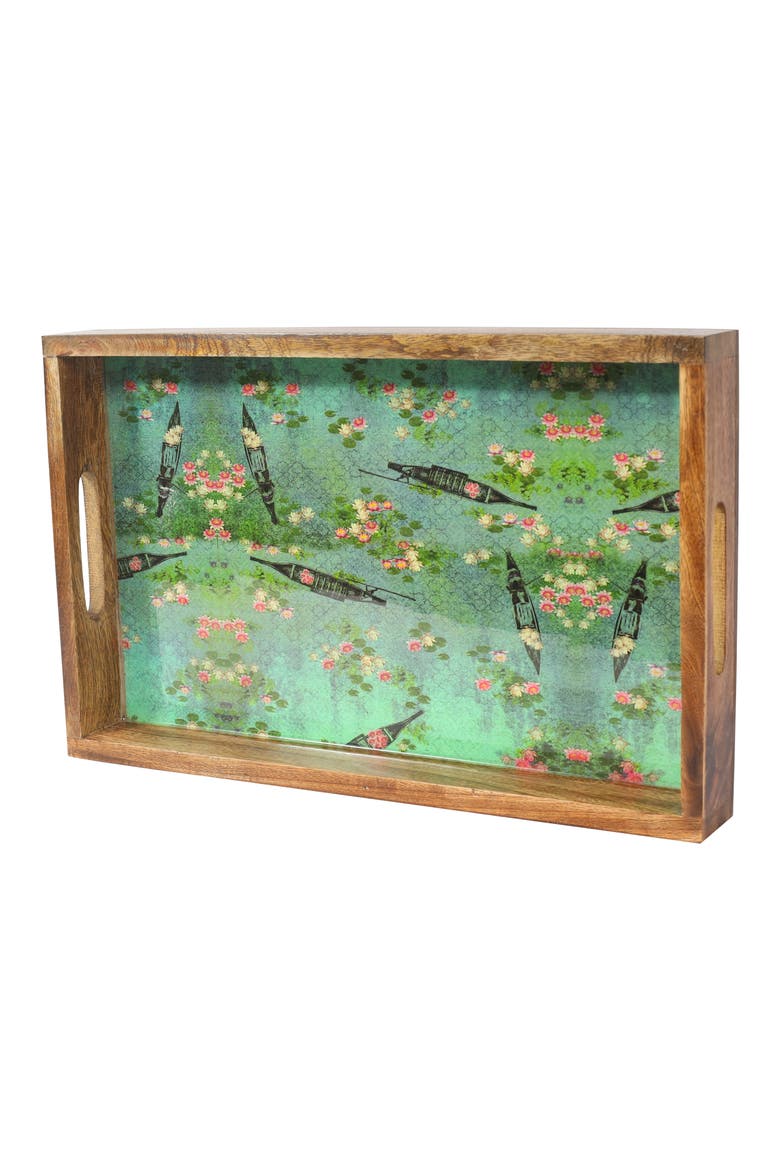 Sunshine Springs 3-Piece Decorative Trays, Alternate, color, BLUE/ GREEN