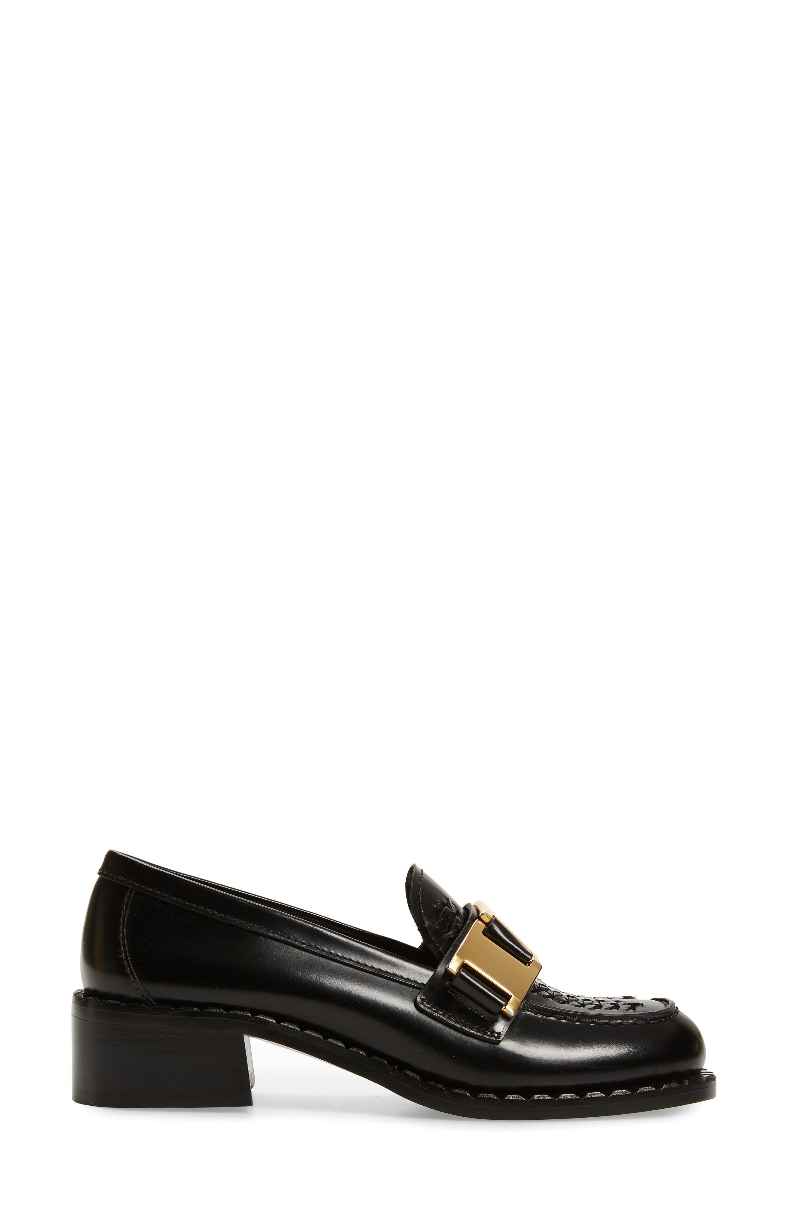 Prada Chain Loafer, Alternate, color, 