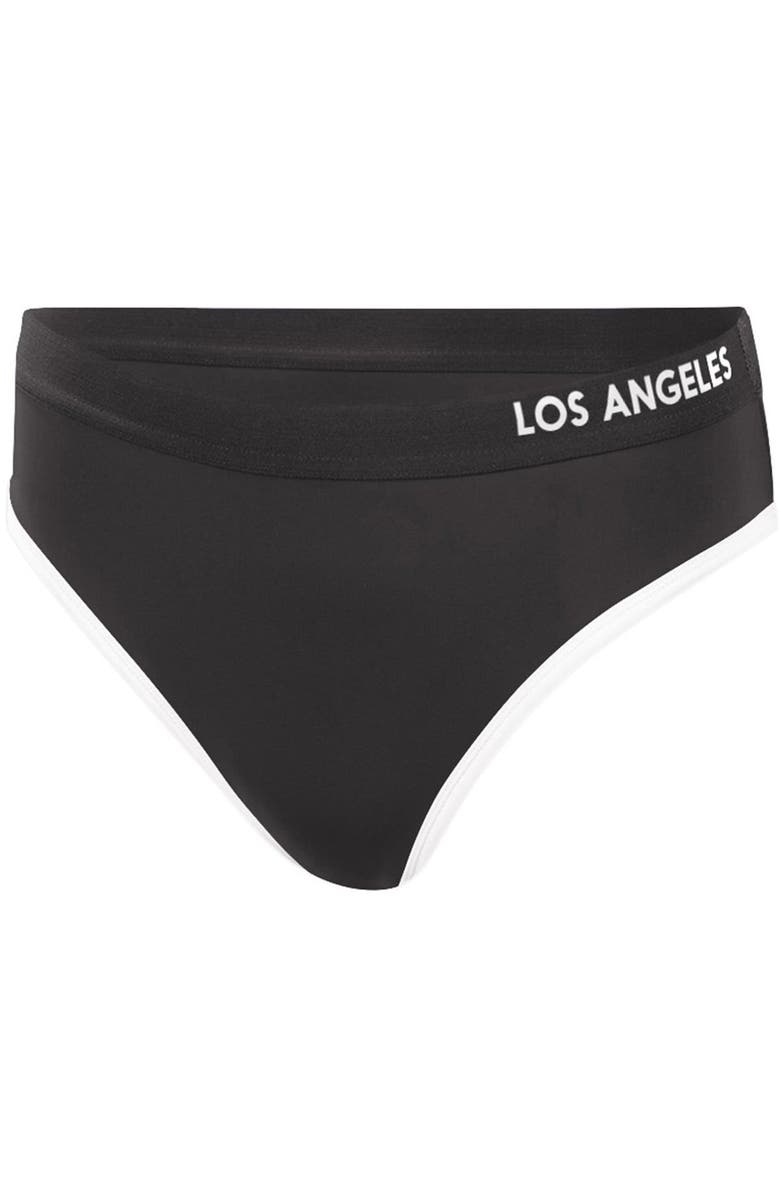 G-III 4HER BY CARL BANKS Women's G-III 4Her by Carl Banks Black Los Angeles Dodgers Southpaw Bikini Bottom, Alternate, color, Black