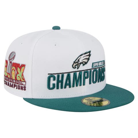 Men's New Era White/Midnight Green Philadelphia Eagles Super Bowl LIX Champions 59FIFTY Fitted Hat