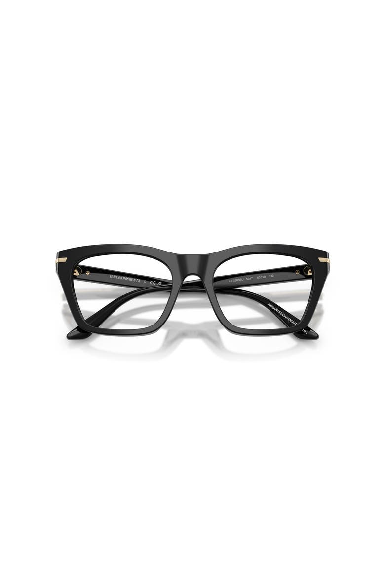 53mm Cat Eye optical glasses, Alternate, color, Black