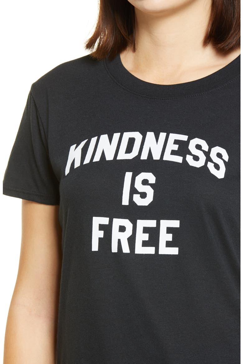 Kindness Is Free Graphic Tee, Alternate, color, BLACK