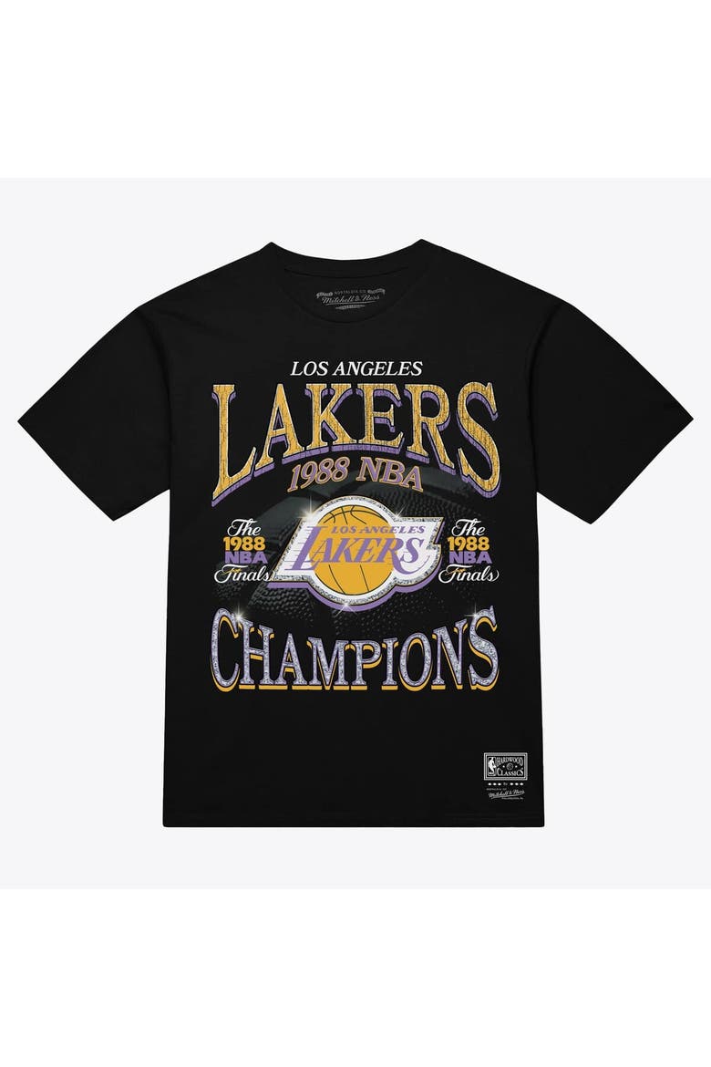 Men's Mitchell & Ness Black Los Angeles Lakers Champions Era T-Shirt, Main, color, Black