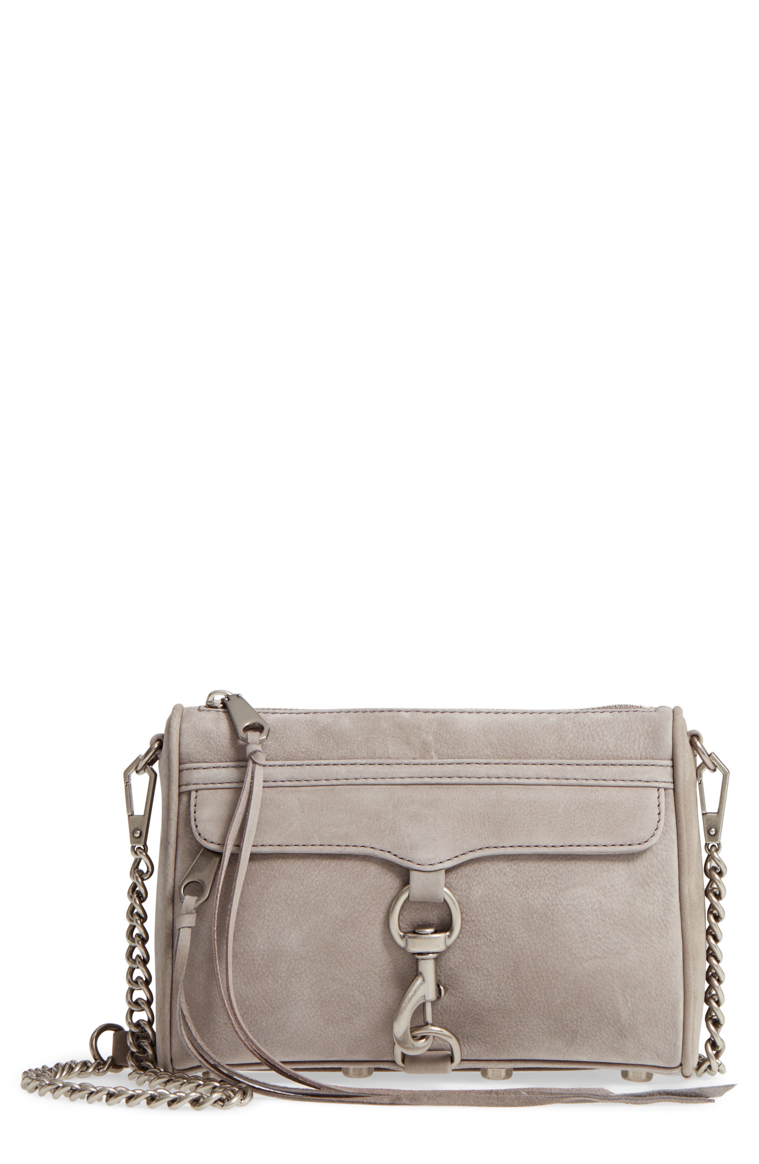 Rebecca Minkoff Mini MAC Nubuck Convertible Crossbody Bag, Main, color, 