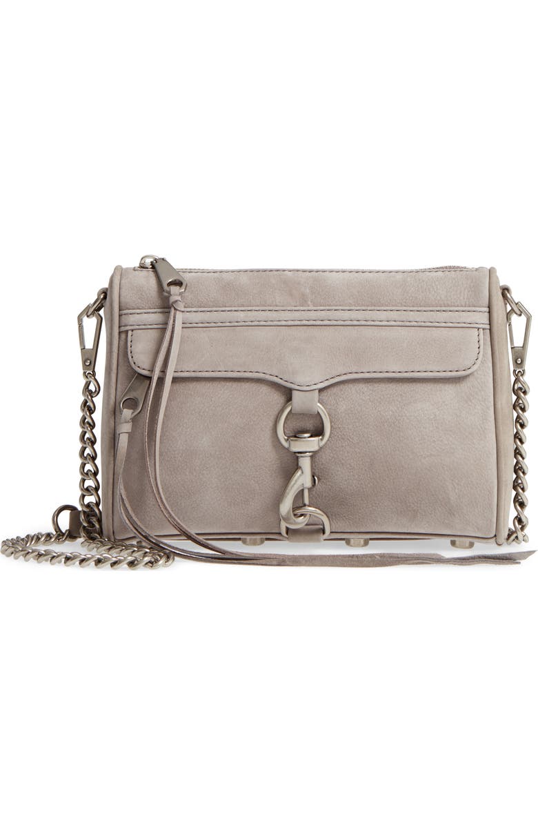Rebecca Minkoff Mini MAC Nubuck Convertible Crossbody Bag, Main, color,