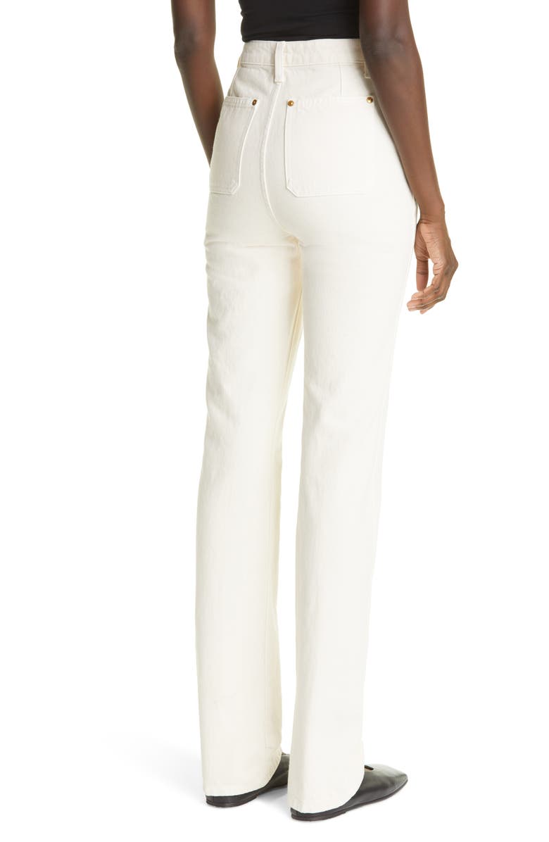 Khaite Isabella High Waist Straight Leg Jeans, Alternate, color, 