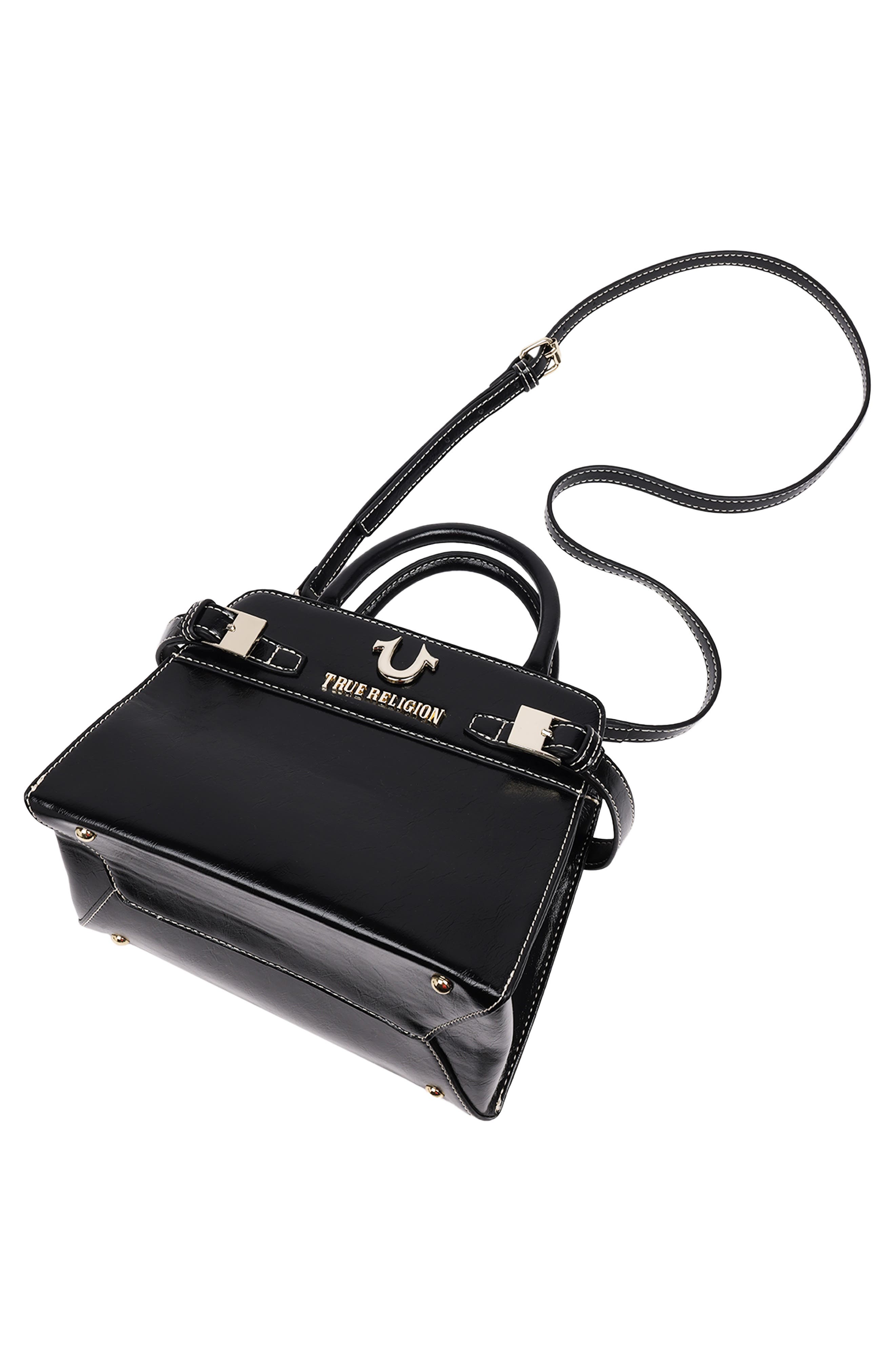 True Religion Buckle Tab Tote Bag, Alternate, color, Black