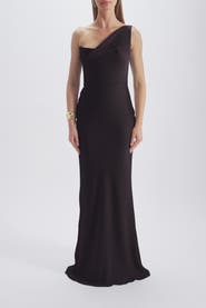 Amsale Hammered Satin Gown
