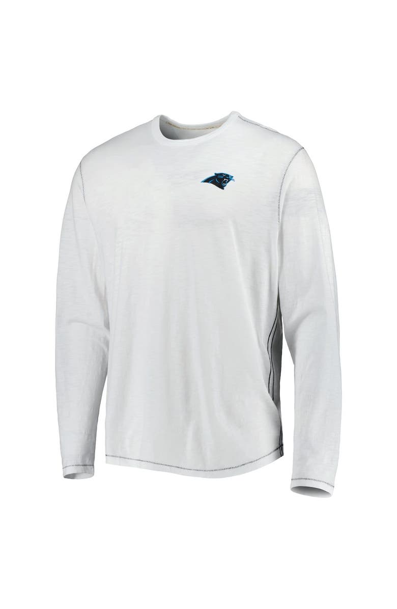 Tommy Bahama Men's Tommy Bahama White Carolina Panthers Laces Out Billboard Long Sleeve T-Shirt, Alternate, color, White