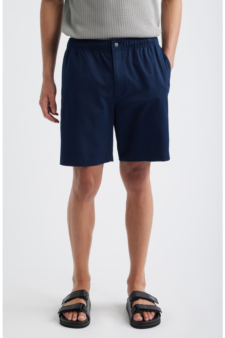 Easy Elastic Waist Cotton Shorts, Main, color, BALTIC - XHX