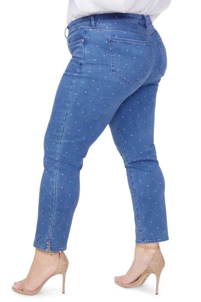 Slim Straight Ankle Jeans, Alternate, color, BEACHSIDE POLKA DOT