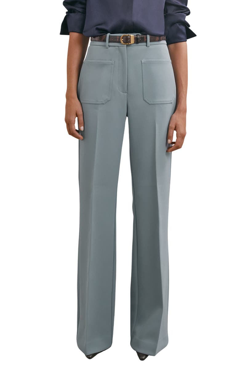 Reiss Priya Flared Pants, Main, color, Blue