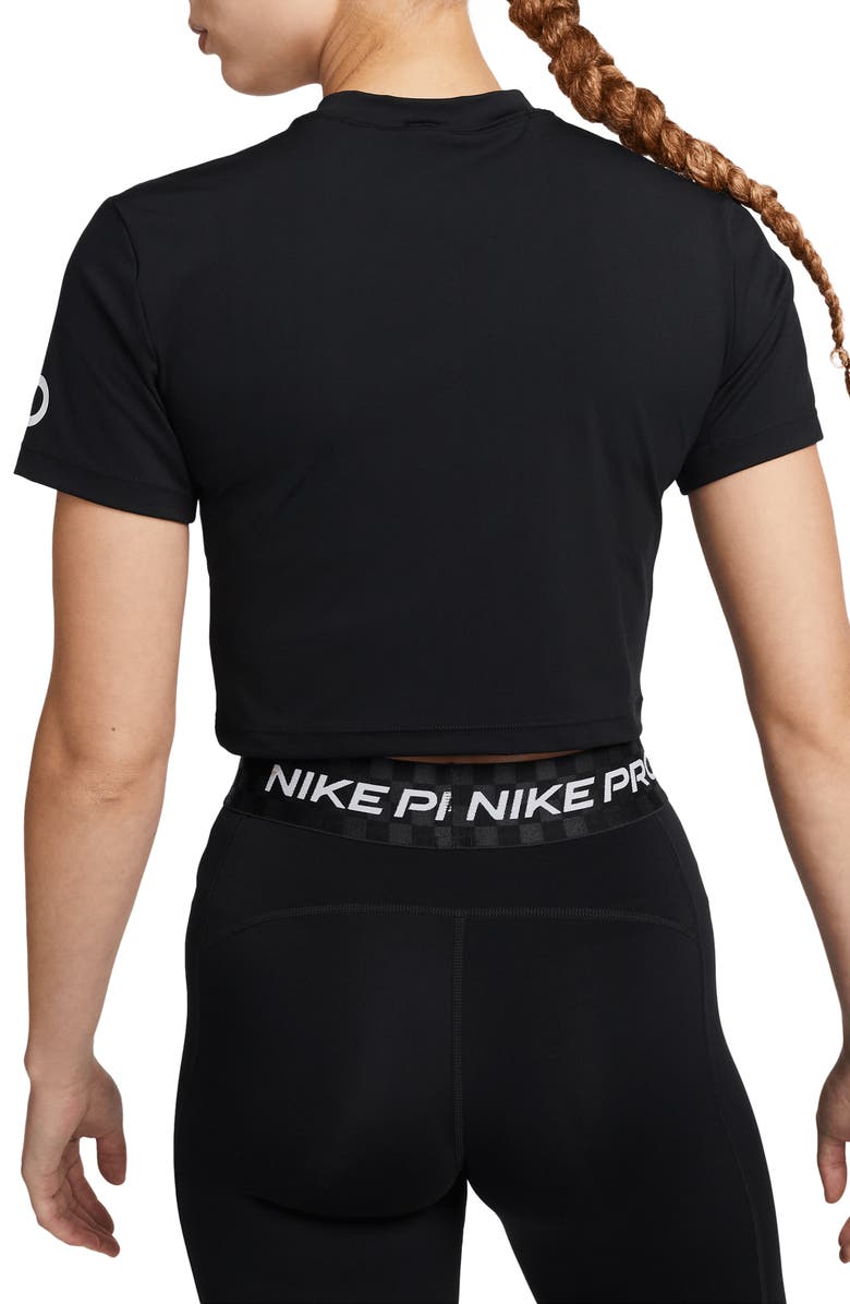 Nike Pro Dri-FIT Crop T-Shirt, Alternate, color, 