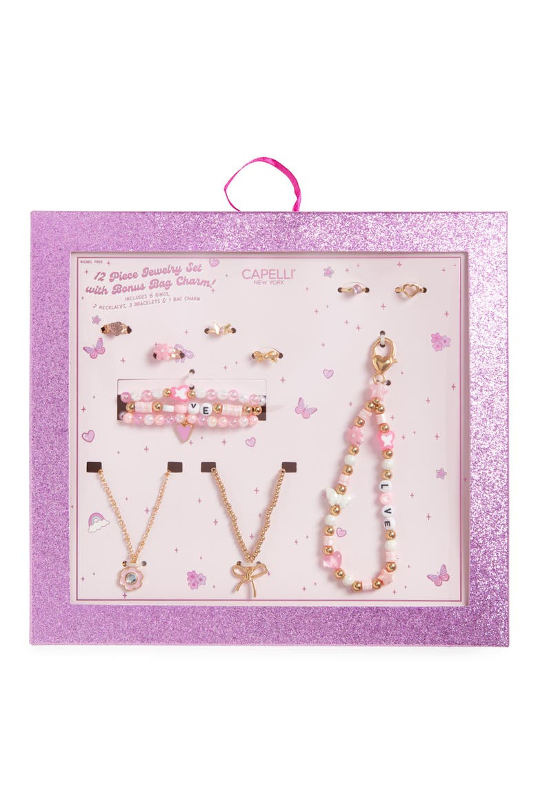 Kids' 12-Piece Jewelry Set, Main, color, PINK