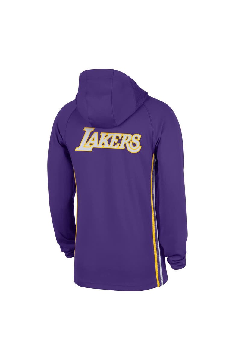 Nike Men's Nike Purple Los Angeles Lakers Authentic On Court Zone Quarter-Zip Dri-FIT Hoodie Jacket, Alternate, color, Purple