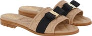 FERRAGAMO Lovec Q Bow Quilted Slide Sandal