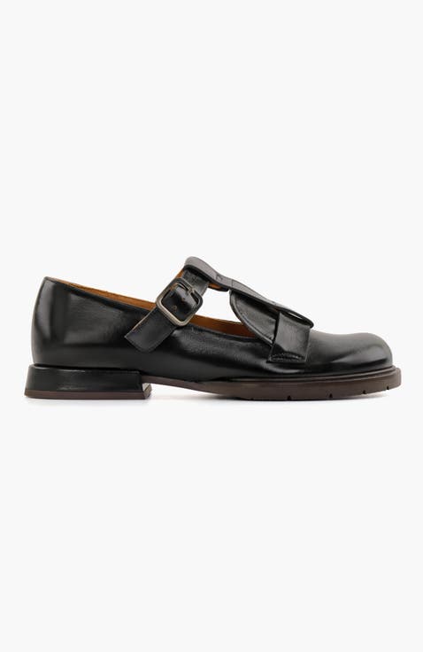 JEIYEI Patent leather Mary Jane flat