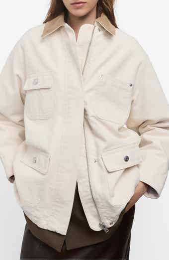 MANGO Corduroy Collar Denim Jacket