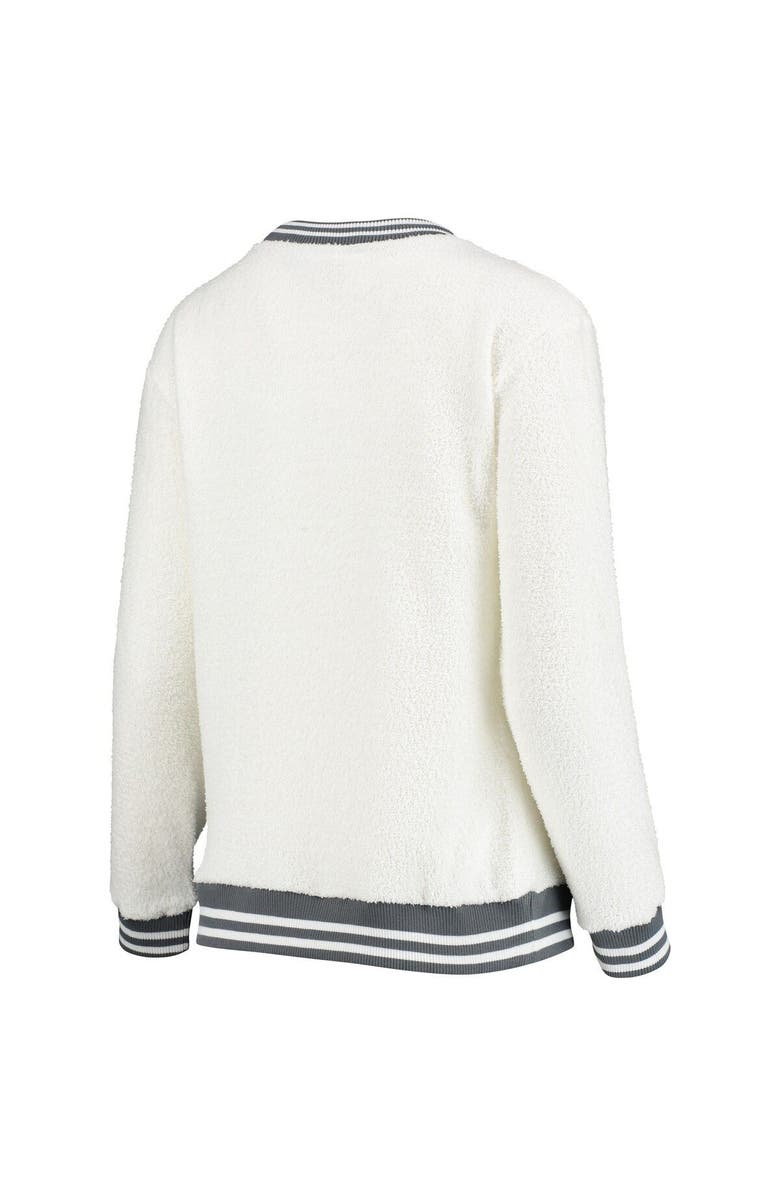 CONCEPTS SPORT Women's Concepts Sport Cream/Charcoal New Jersey Devils Granite Sherpa Pullover Sweatshirt, Alternate, color, 