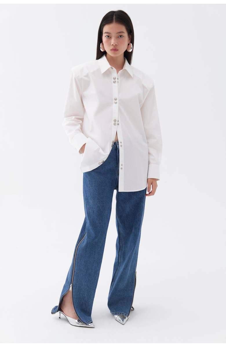 Nocturne Long Sleeve Button- Up Shirt, Alternate, color,