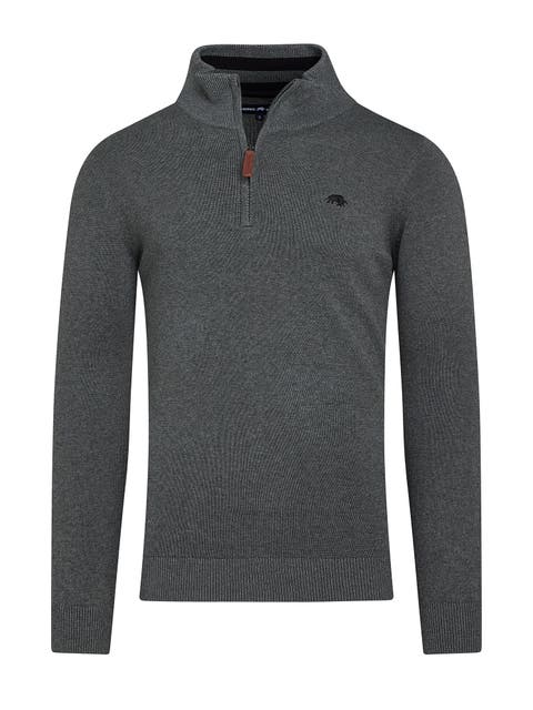 Quarter Zip Cotton/Cashmere Knit