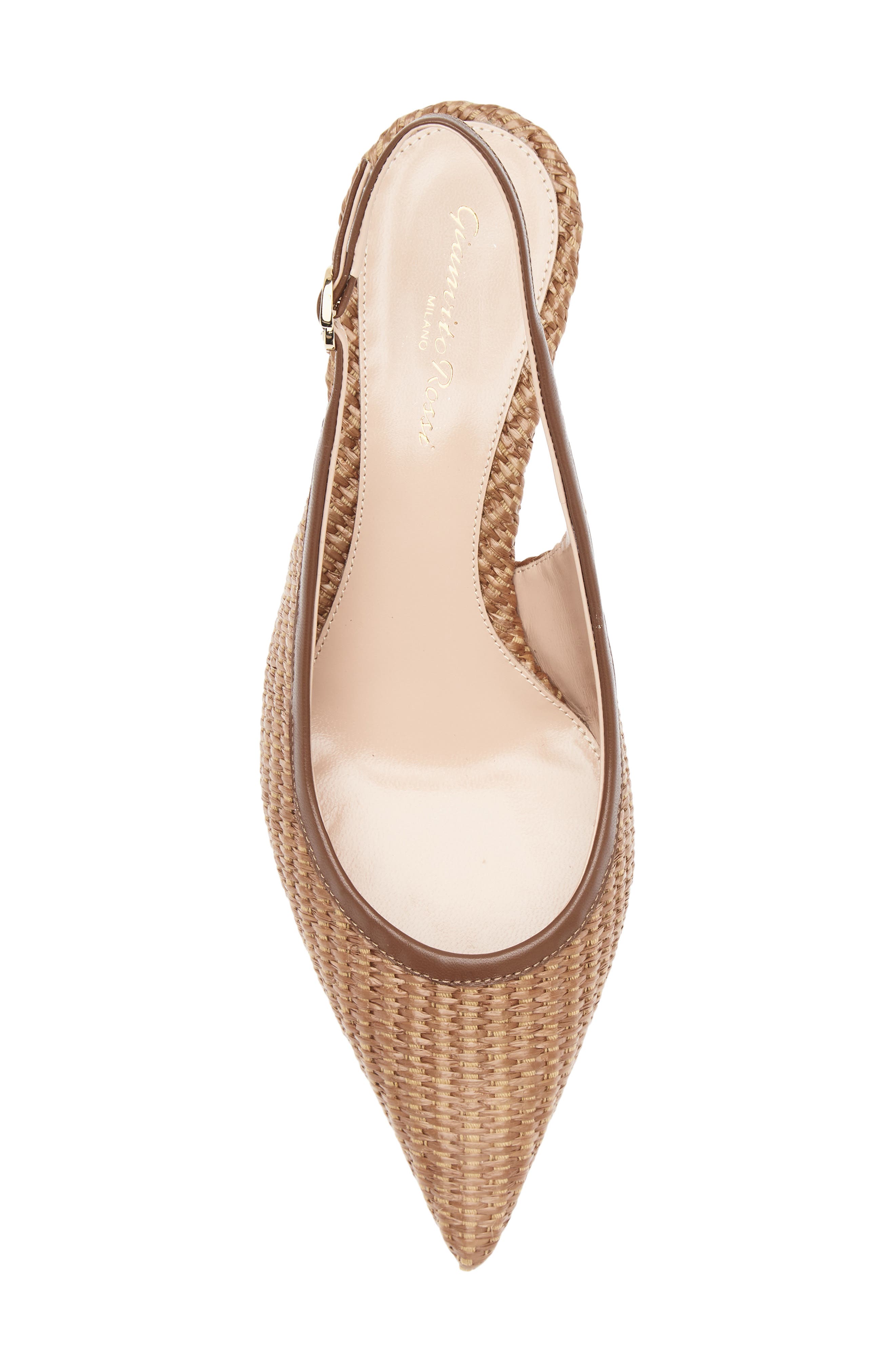 Gianvito Rossi Pointed Toe Slingback Pump, Alternate, color, Cuoio