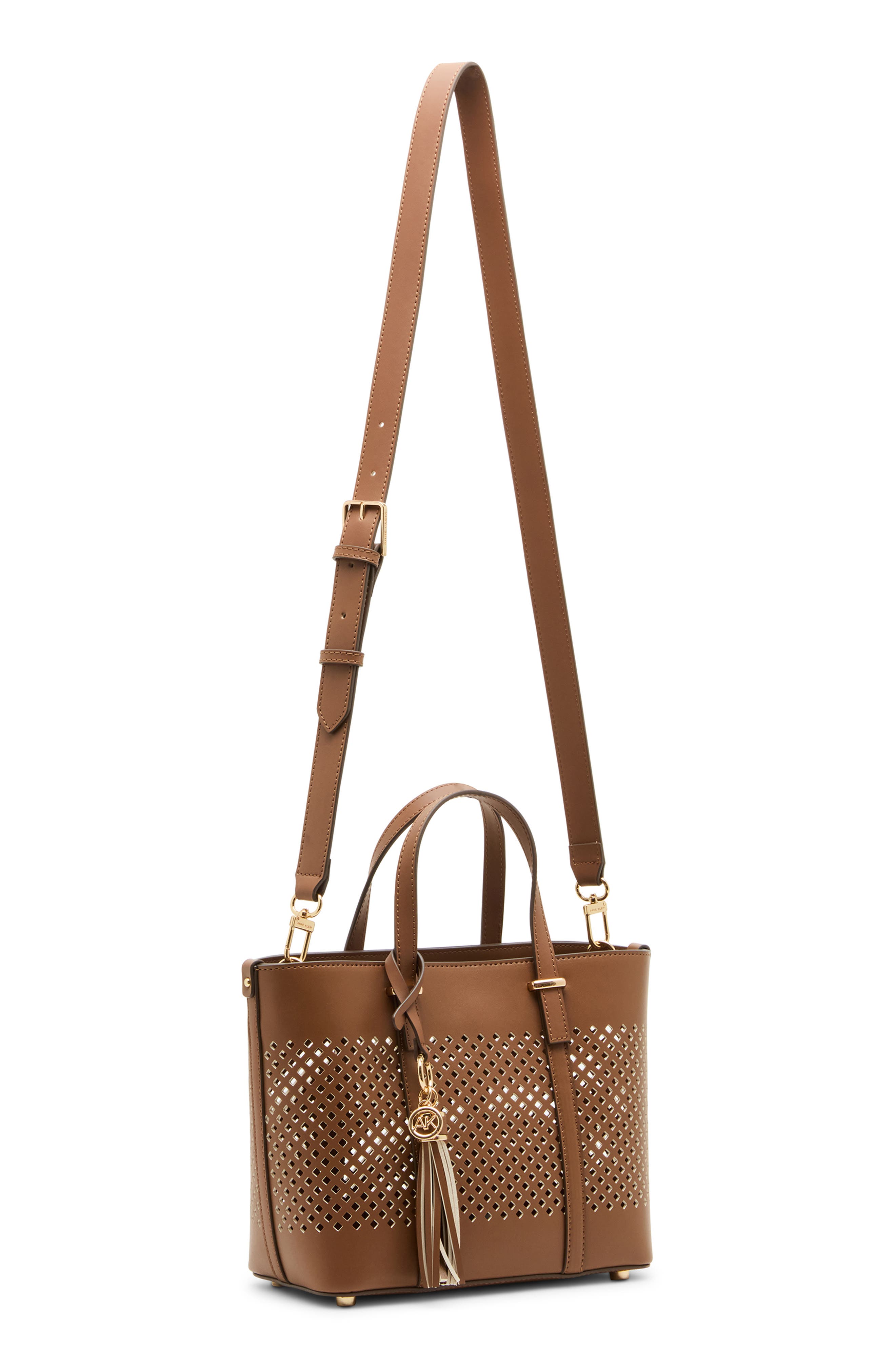 Anne Klein Mini Perforated Tote Bag, Alternate, color, 