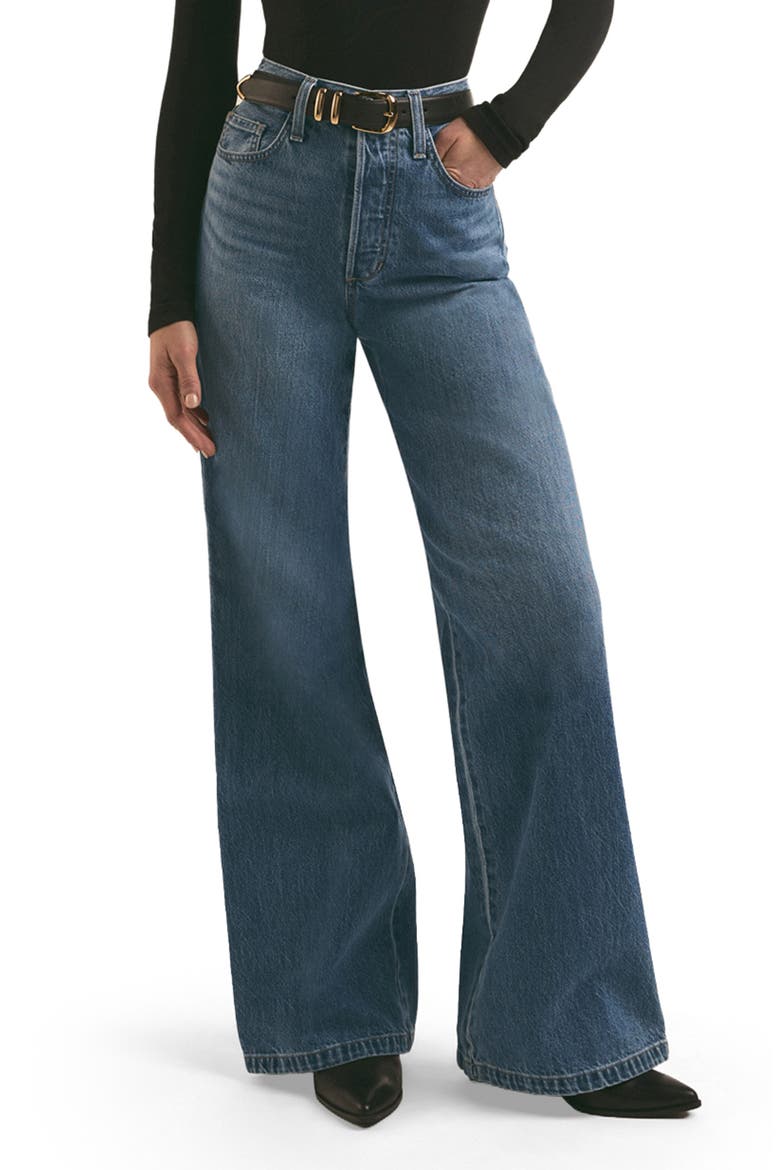 The Masha Shortie Superhigh Waist Wide Leg Jeans, Main, color, LONG BEACH