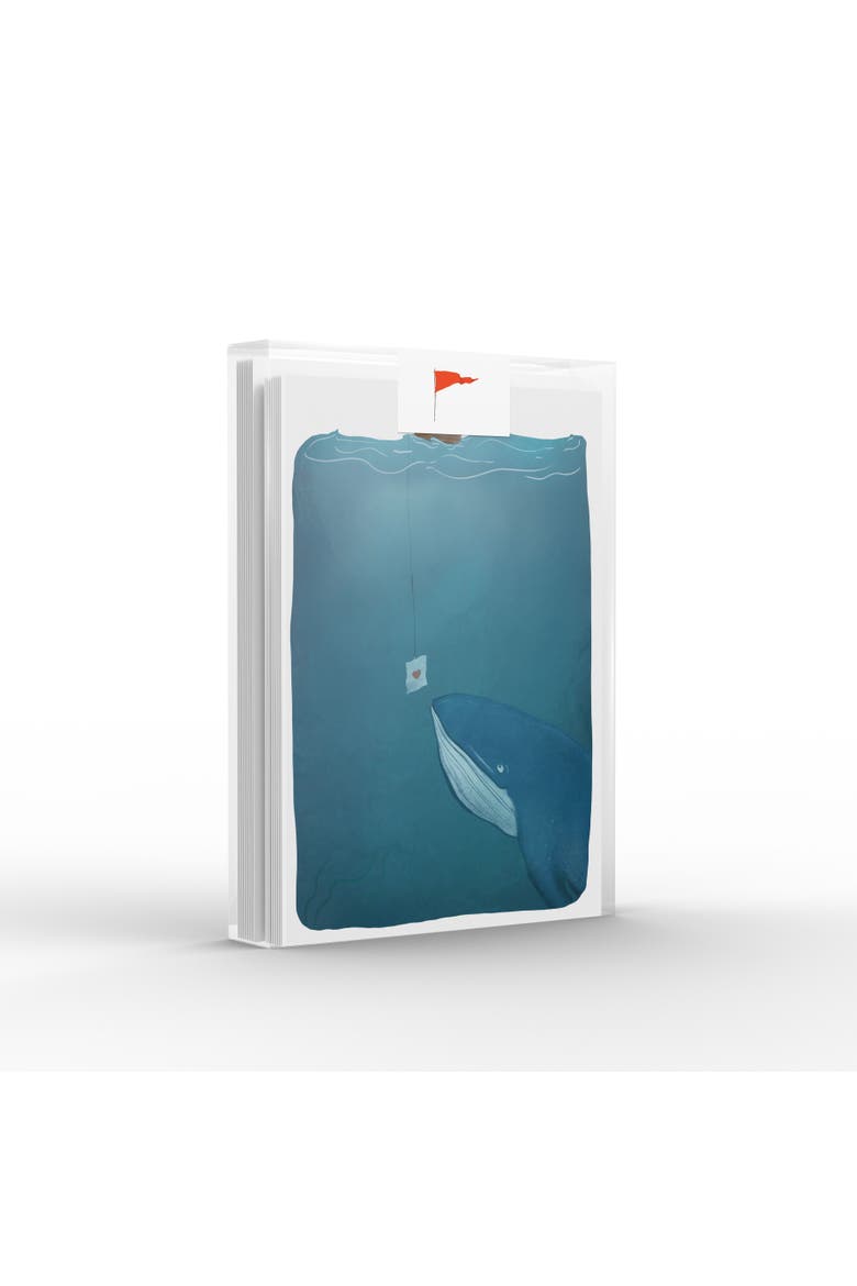 Love Note Whale Greeting Card Pack Set, Main, color, Multi-Pack