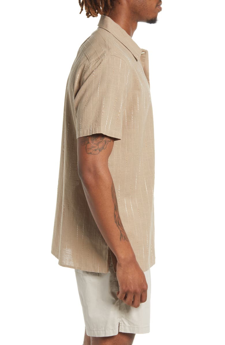 Treasure & Bond Ombré Stripe Short Sleeve Button-Up Shirt, Alternate, color,